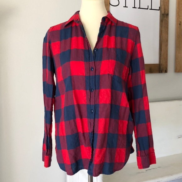 J. Crew Tops - J.Crew Flannel shirt in buffalo check